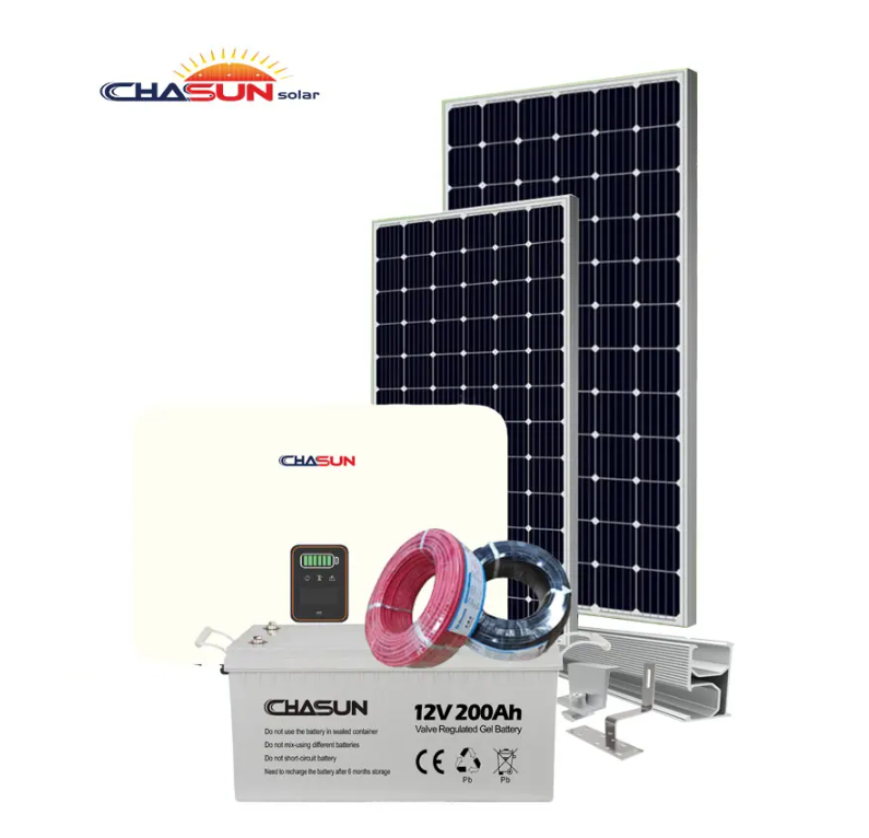 CHASUN solar tracking system hybrid 6kw kit complete solar system storage hybrid 8kw solar power system for home