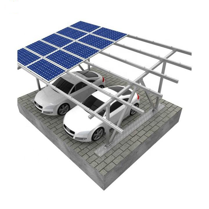 10kw Solar Aluminum Parking Structure PV Solar Carport Racking Mounting System Solar Carport Solar Panel Stand