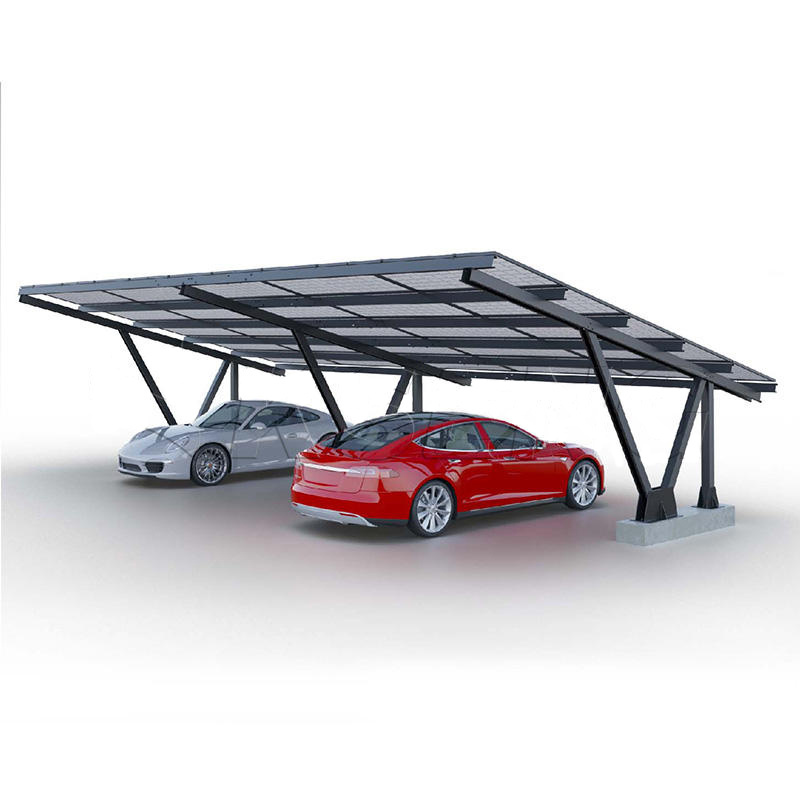 10kw Solar Aluminum Parking Structure PV Solar Carport Racking Mounting System Solar Carport Solar Panel Stand