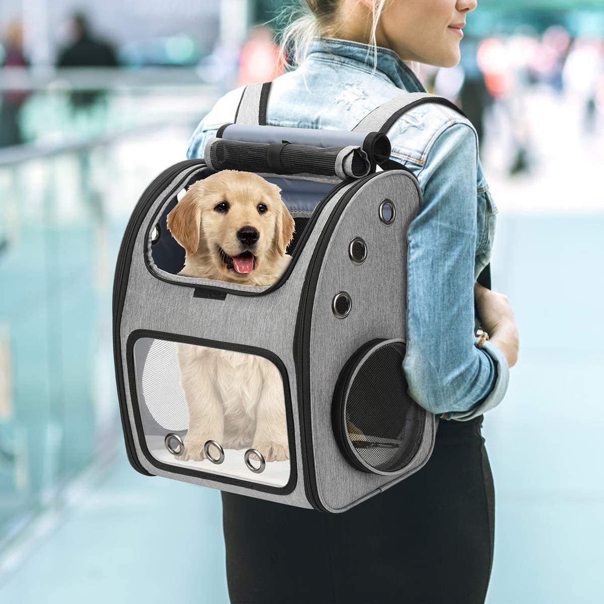 Eco-Friendly Wholesale Expandable Pet Carrier Backpack Bag Portable Pet Travel Carrier for Cats Dogs