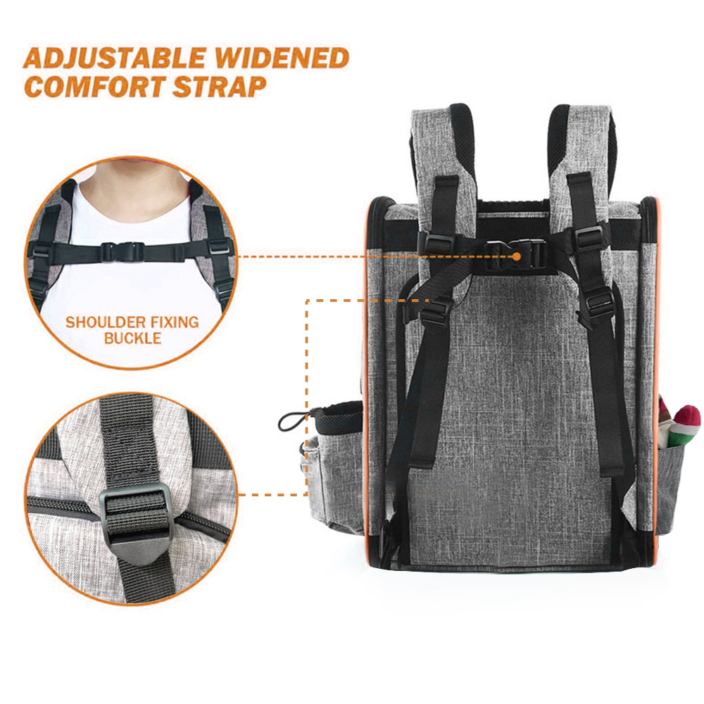 Expandable Soft-Sided Foldable Mesh Windows Bicycle Carrier Travel Bag Cat DogPet Backpack Carrier Pet Carrier Backpack