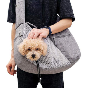 OEM Factory Customize Sling Carrier Outdoor Travel Shoulder Pet Bag Carrying Bag Lightweight Breathable pet sling bag for Cats