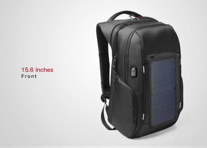 17 inch Solar Panel Backpacks  with USB Charger Anti-theft Business Travel School Bag Waterproof Laptop Backpack