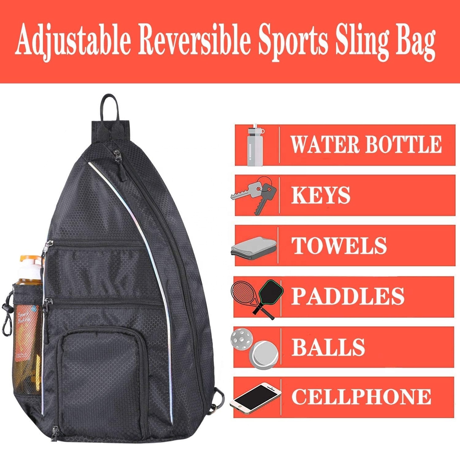 Custom Waterproof Large Capacity Ball Backpack  With Logos Sport Travel Table Tennis Paddle 2 in 1Pickleball Bag