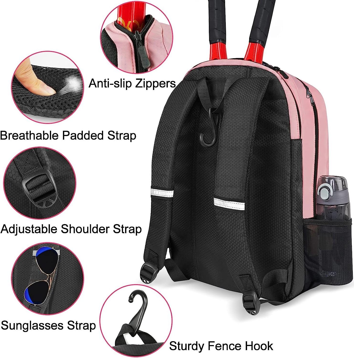 OEM/ODM Design LOGO Multifunctional Sports Bag  With Insulated Pocket And Ventilated Shoe Compartment Tennis Backpack