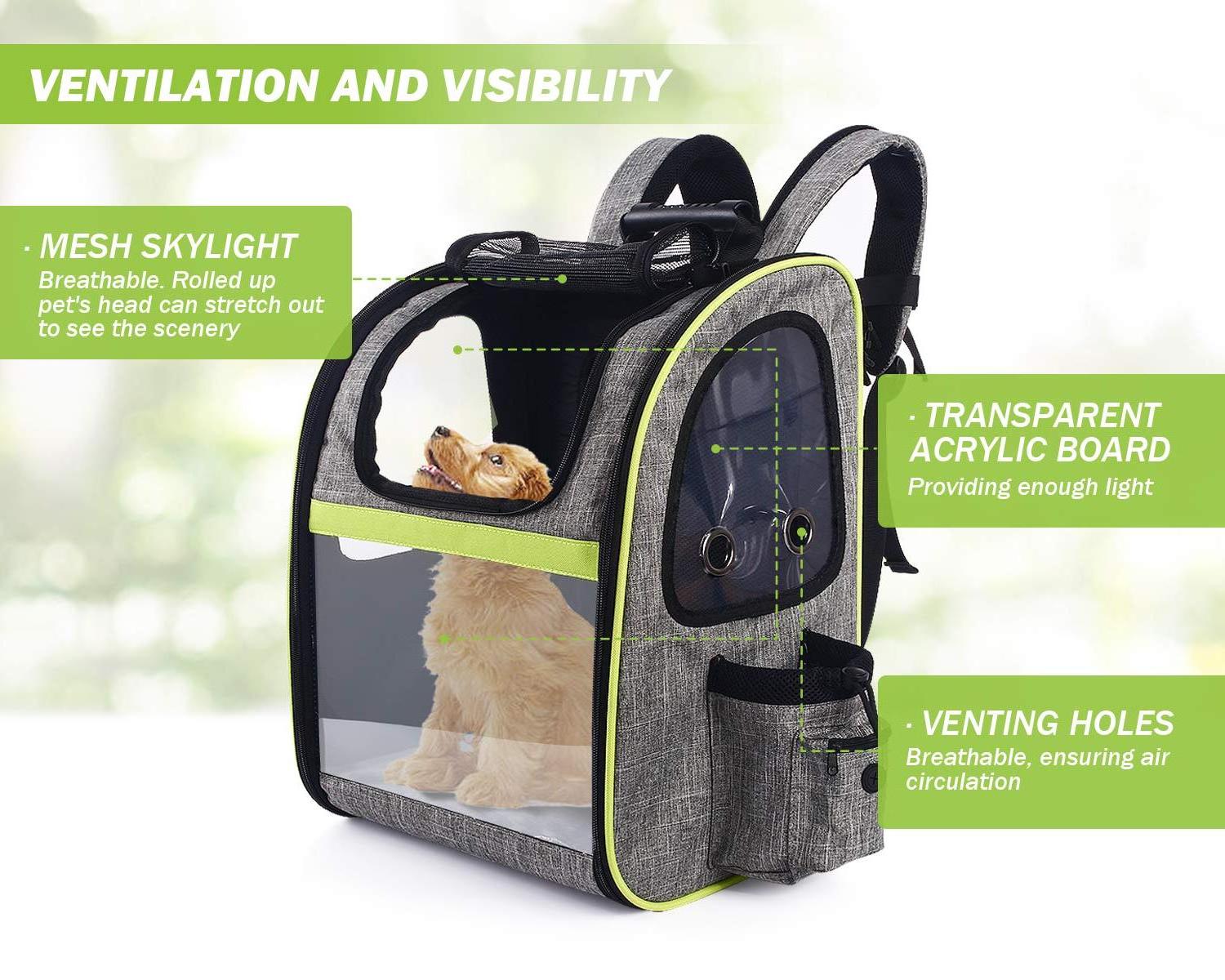 Portable Expandable Outdoor Foldable Space Carrying Bag pet backpack for dogs and cats