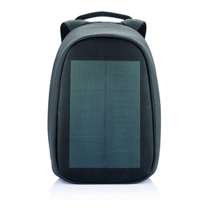 Business Waterproof  14W Solar Backpack Solar Power Laptop Bag with usb charging port for Hiking Biking Running