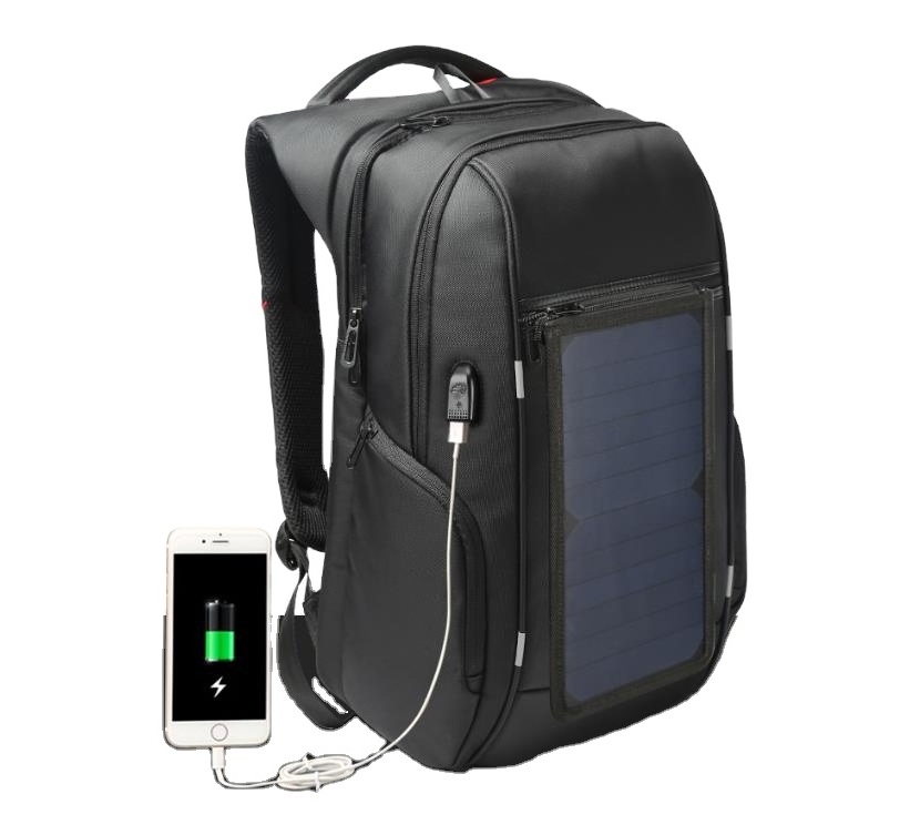 17 inch Solar Panel Backpacks  with USB Charger Anti-theft Business Travel School Bag Waterproof Laptop Backpack