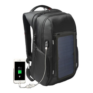 17 inch Solar Panel Backpacks  with USB Charger Anti-theft Business Travel School Bag Waterproof Laptop Backpack