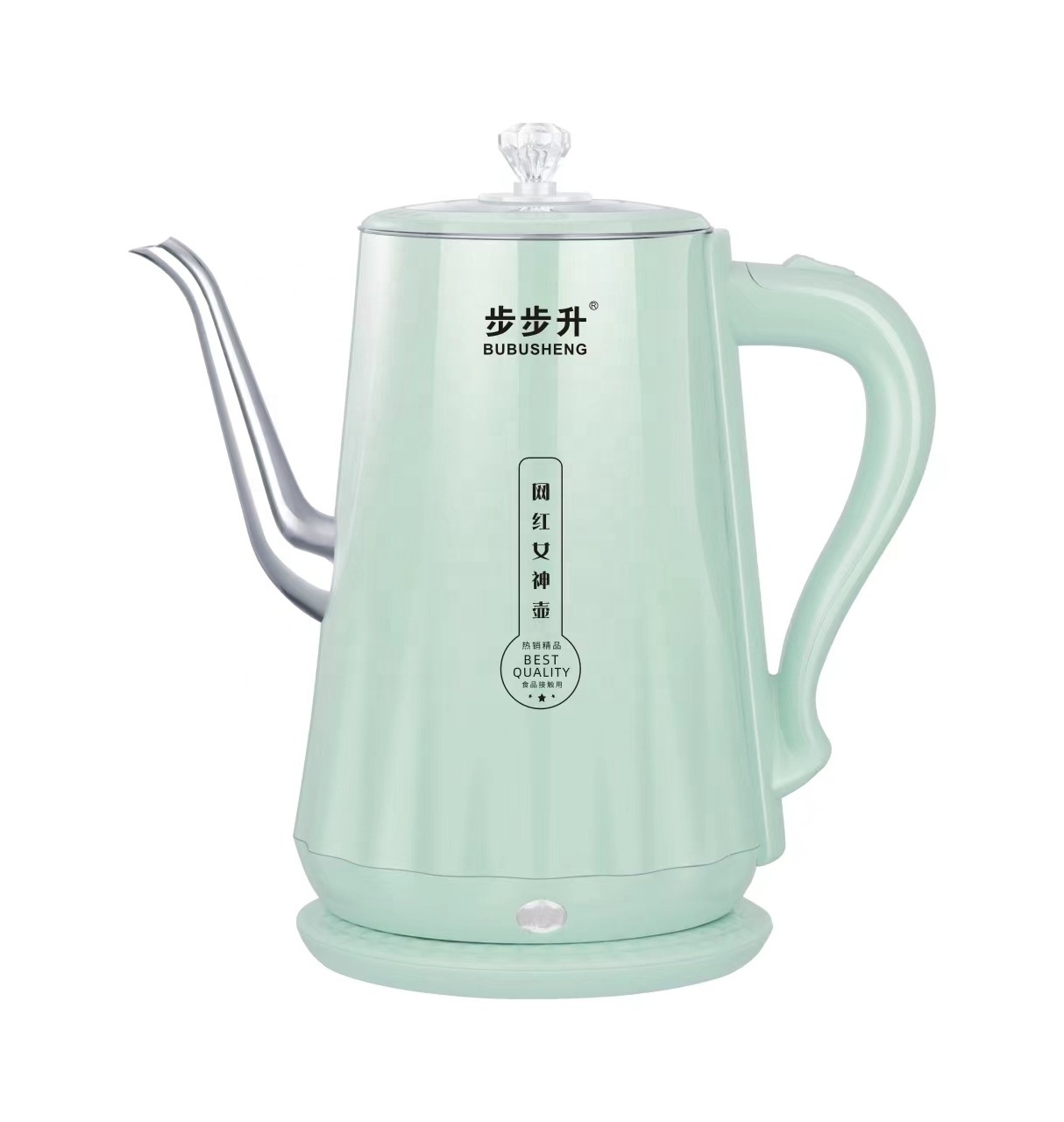 Light color fast boiling stainless steel kettle 1.8L 1500W Gooseneck electric kettle