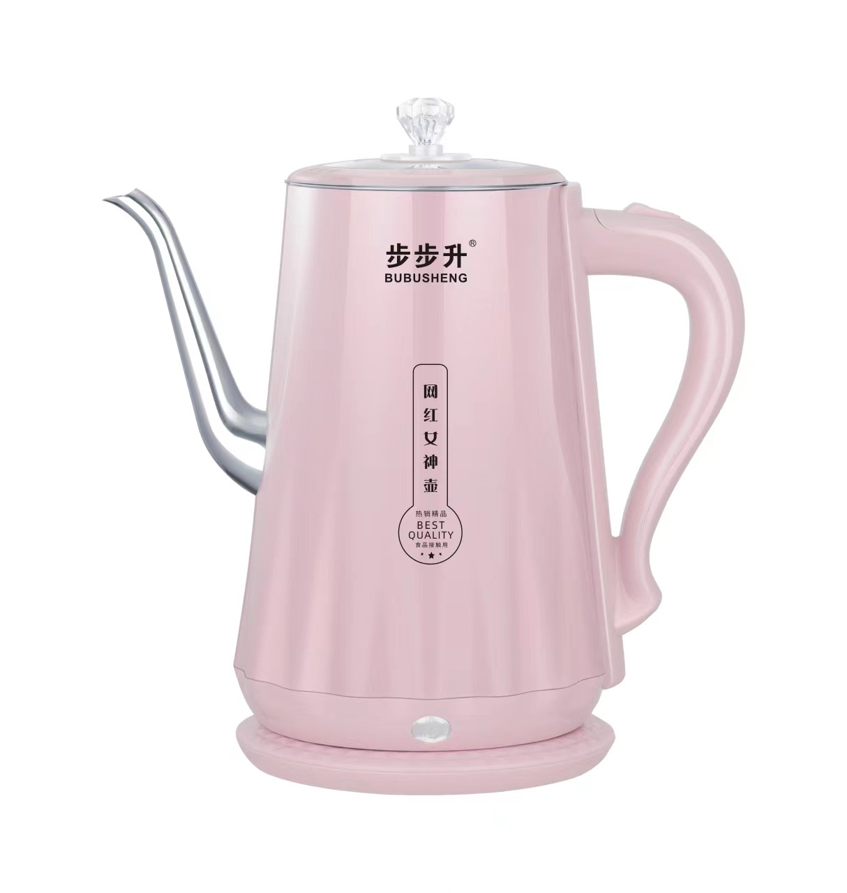 Light color fast boiling stainless steel kettle 1.8L 1500W Gooseneck electric kettle