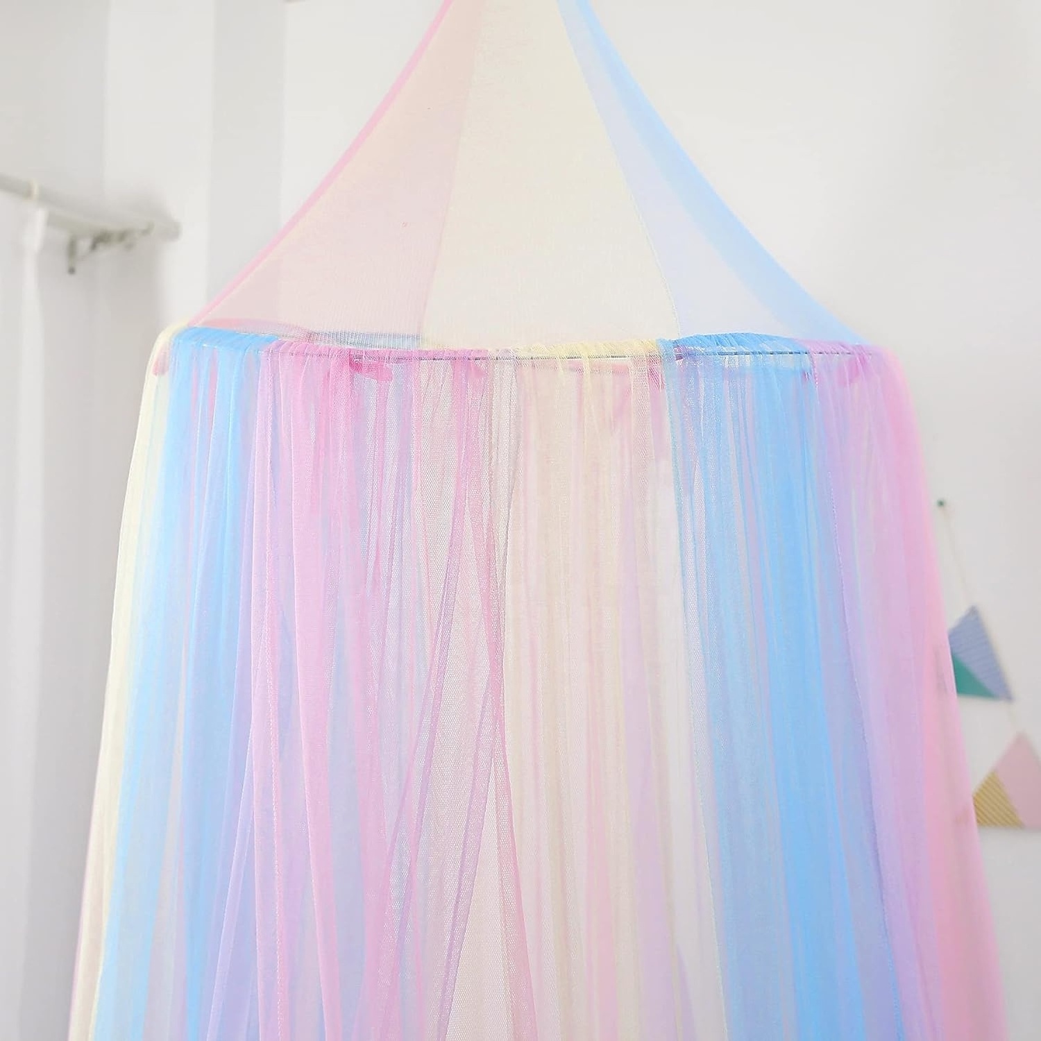 Rainbow Bed Canopy For Girls Room Bed Netting for Twin Single Full Queen Size Bed Reading Corners Room Decor Mosquito Net