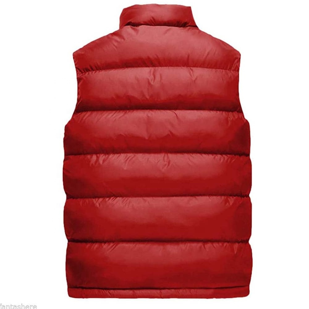 Customized Causal Men's gilet Lightweight Water Resistant Packable stand caller bubble Puffer vest