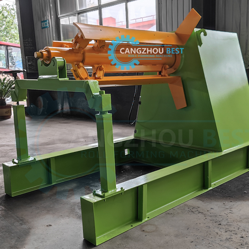 Factory Supplied Automatic Metal Coil Hydraulic Decoiler Machine 5T 7T 8T 10T Steel Coil Uncoiler Machine