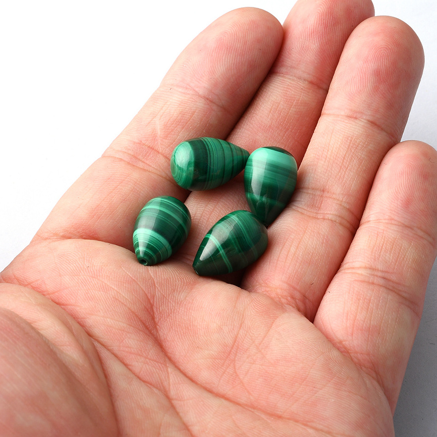 Nature malachite gemstone beads natural carved raw gemstone jewelry malachite