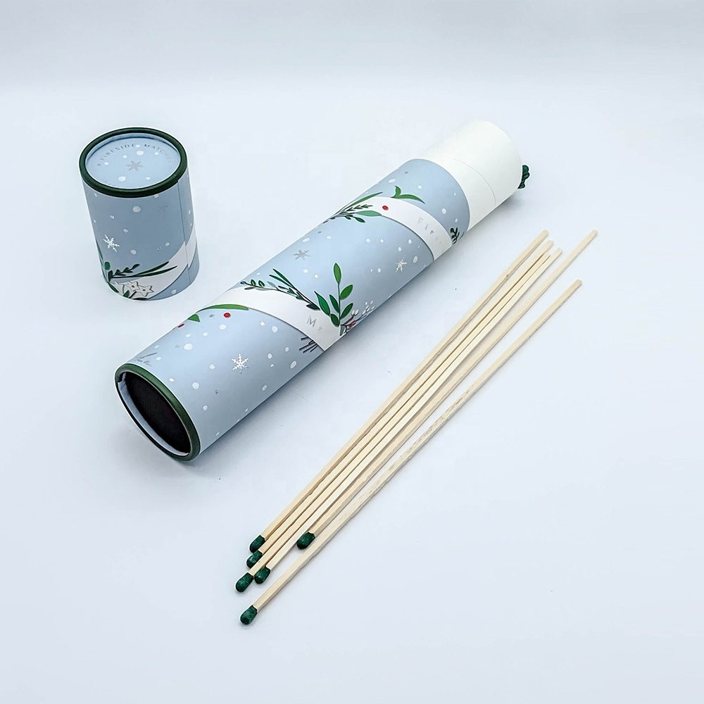 Cylinder custom matches long fireplace matches tube safety matches