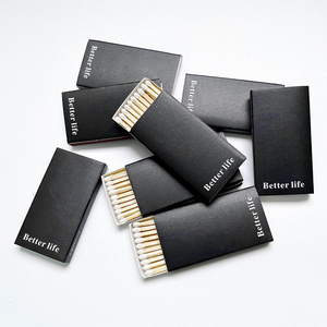 Small Box Matches custom logo box safety matches black sticks matches with black head