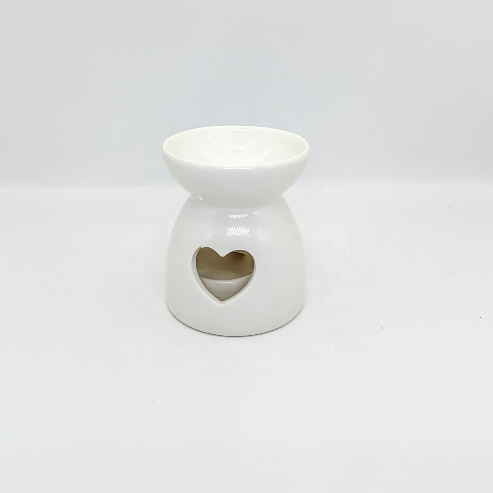 Table PERFUME Lamp Wholesale Cute Scented Burner Heart Ceramic Candle Oil Wax Melt Warmer Lantern porcelain essential oil burner