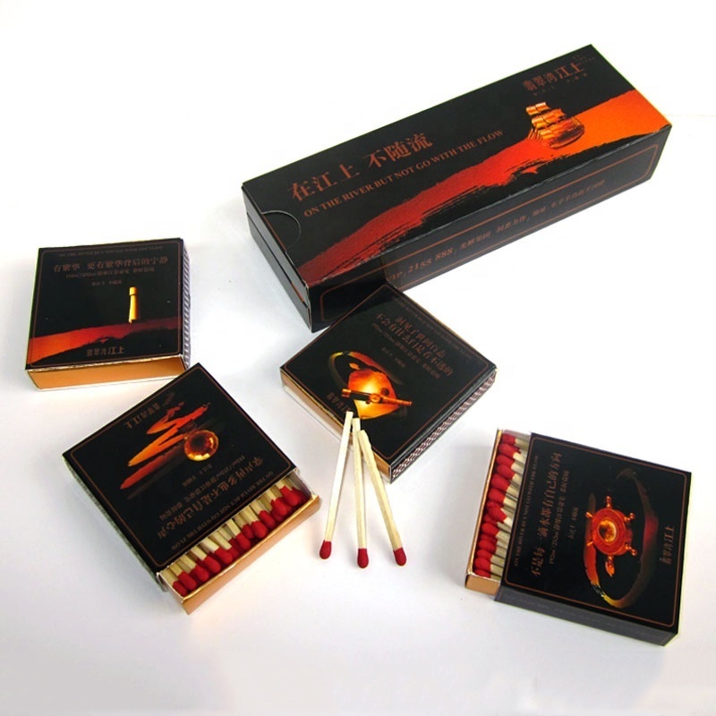 Small Matchbox Customized 48mm Colored Head Waterproof Matches