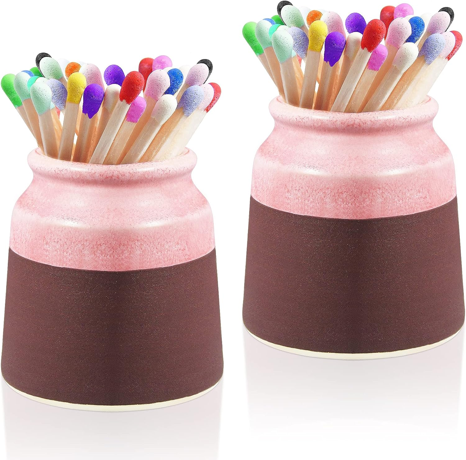 Custom Ceramic Match Stick Holder with Match Striker Cute Matchstick Jar for Candle Decorative Match