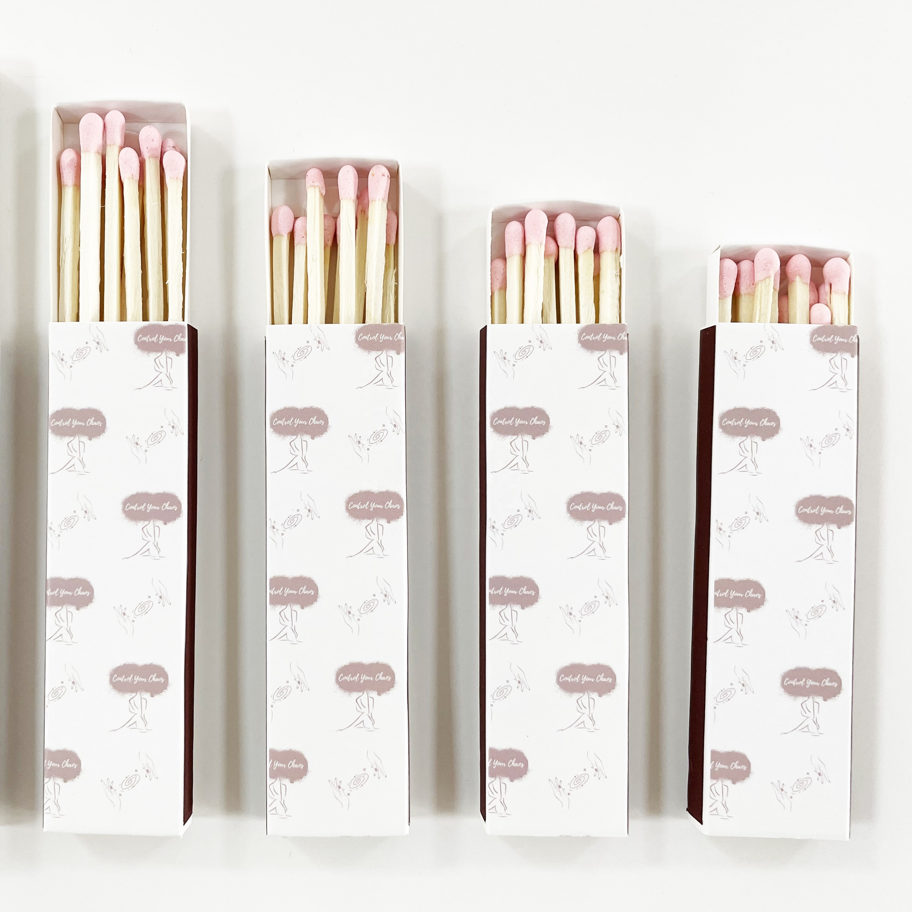 Personalized Logo Colorful Long Sticks Safety Matchbox Custom Candle Matches