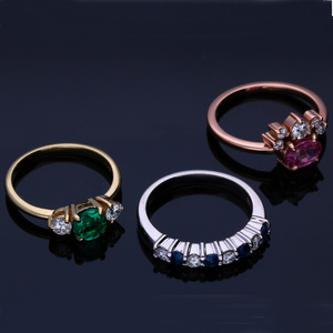 Silver Gold 18k Gold Natural Stone Opal Blue Green Peridot Lavender Blonde Crystal Amethyst Carved Open Gemstone Rings