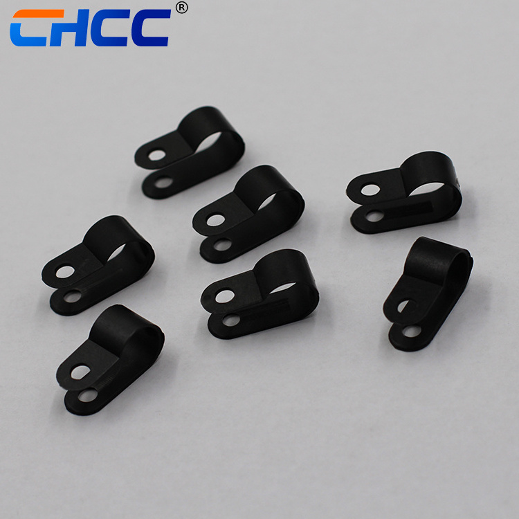 Fastener Nylon Plastic Cable Clamp (94V-2) R Type Cable Clamp High Quality Plastic Data Cable 100pcs/bag CE ROHS 1/8inch