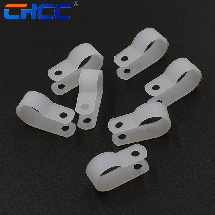 Fastener Nylon Plastic Cable Clamp (94V-2) R Type Cable Clamp High Quality Plastic Data Cable 100pcs/bag CE ROHS 1/8inch