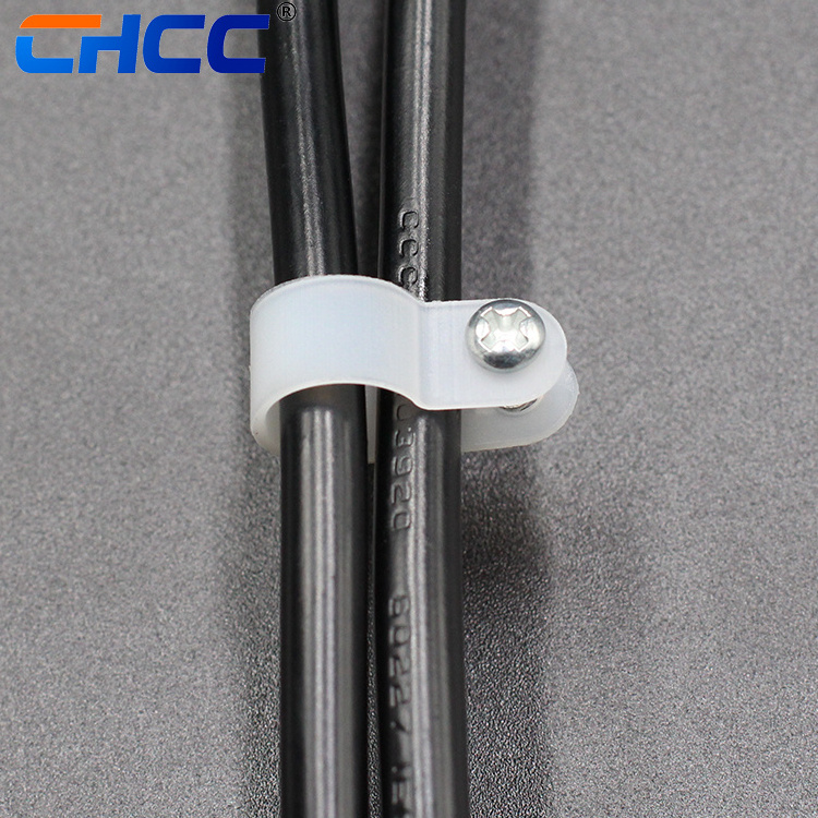 Fastener Nylon Plastic Cable Clamp (94V-2) R Type Cable Clamp High Quality Plastic Data Cable 100pcs/bag CE ROHS 1/8inch