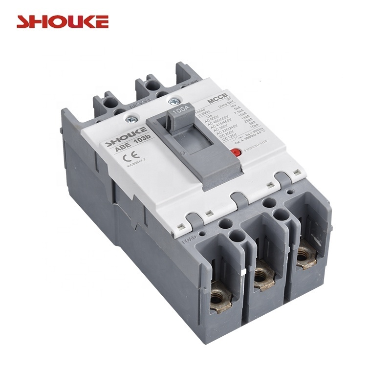 ABE103c 100A 3P molded case circuit breaker ABE TP mccb 100amp 3p  for power panel main switch