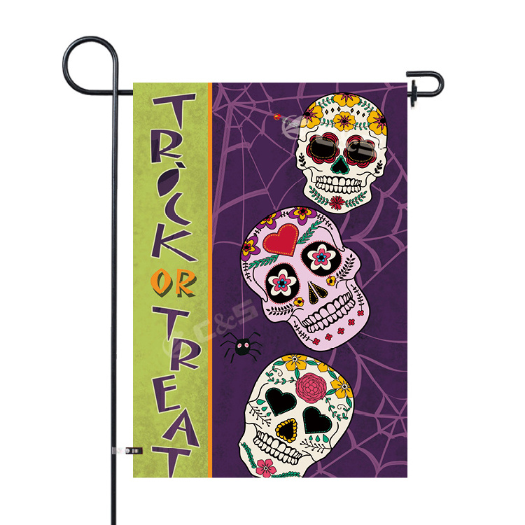 Halloween 3D Garden Flag Outdoor Decorations for Outside Double-Sided Printed 12x18