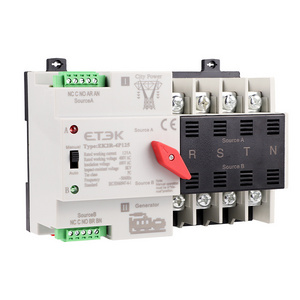 ETEK 415V 4pole  automatic changeover switch 125a 4P changeover AC type dual power switches ATS SWITCH