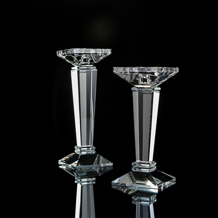 MH-TZ0122 Wholesale Crystal Pillar Holder Candle Holder