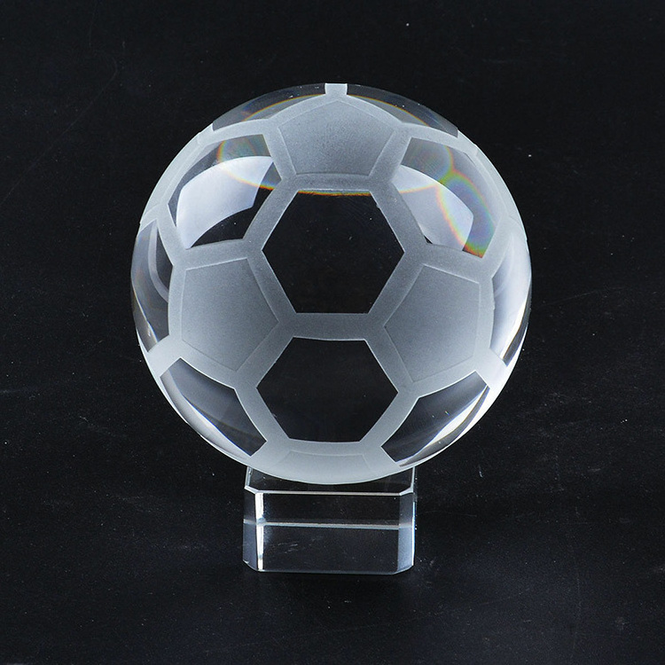 k9 crystal globe soccer ball crystal football paperweight