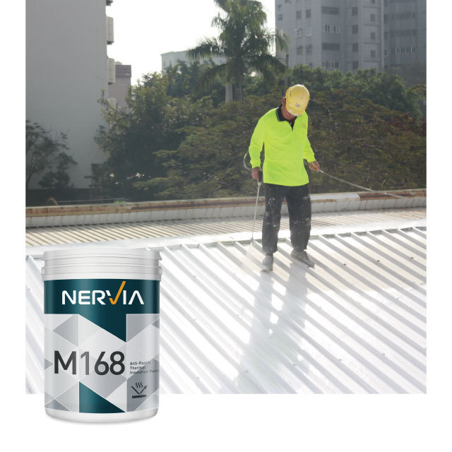 Taiwan Nervia best selling liquid polyurethane rubber waterproof roof coating for corrugated metal sheet