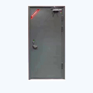 Hotel fire rated metal doors 60mins one hour black interior fire steel door