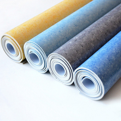 Factory Price Waterproof Commercial PVC Vinyl Flooring Roll 2mm Glue Down Self Adhesive Vinyl PVC homogenous Tile