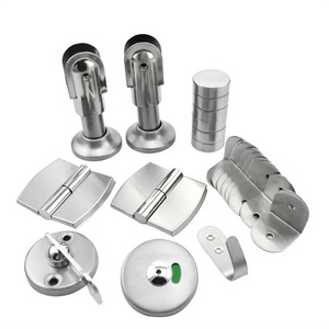 Hot sale Stainless Steel 304 Toilet Cubicle Fitting Accessories Public Toilet Partition Hardware set