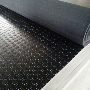 garage coin pattern rubber plastic black pvc flooring rolls made in china