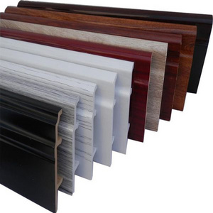 Hot new products wood grain pvc skirting board flooring profile pvc skirting black skirting board from China