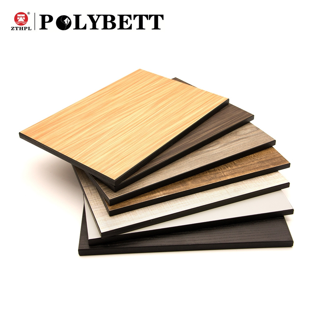 polybett wood texture waterproof 12mm hpl compact phenolic board for toilet partition panels