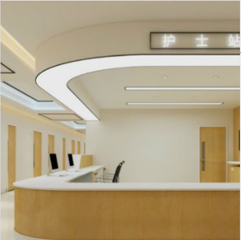 Customized shape Hospital Nurse Station Reception Desk Front Table, reception desk for hotel furniture