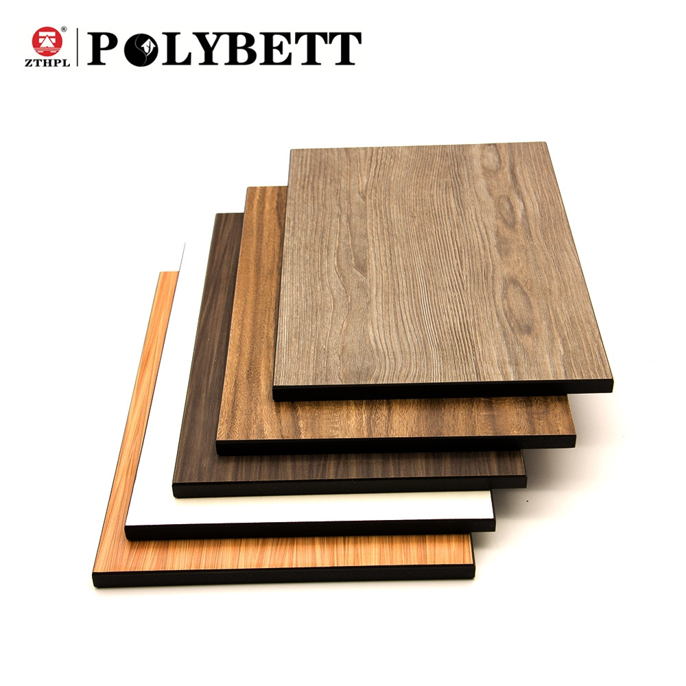 polybett wood texture waterproof 12mm hpl compact phenolic board for toilet partition panels