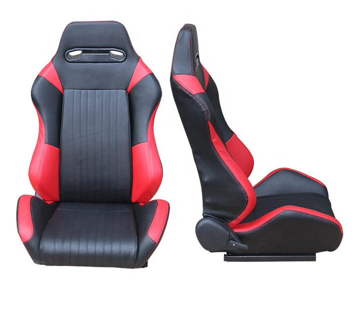 Universal and JDM Racing Sport Seats Reclinable Clothes/Blue Strip Left/Right Racing Bucket Seats Slider