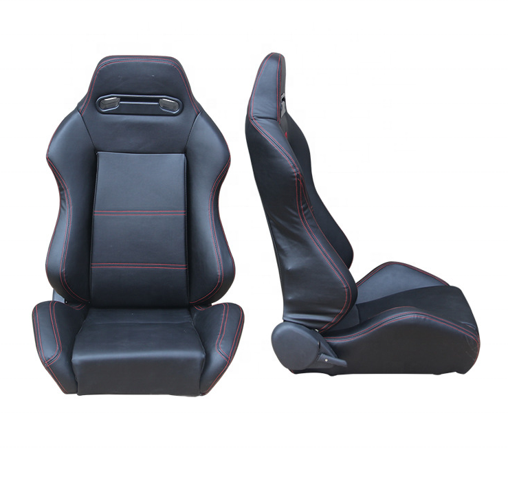 Universal and JDM Racing Sport Seats Reclinable Clothes/Blue Strip Left/Right Racing Bucket Seats Slider