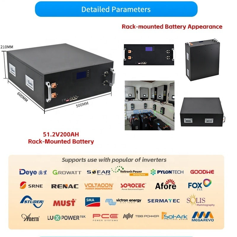 SIPANI Batteries 20kw 30kw 50kw 80kw 100kw Server Rack Mounted 20 30 50 80 100 Kwh Battery