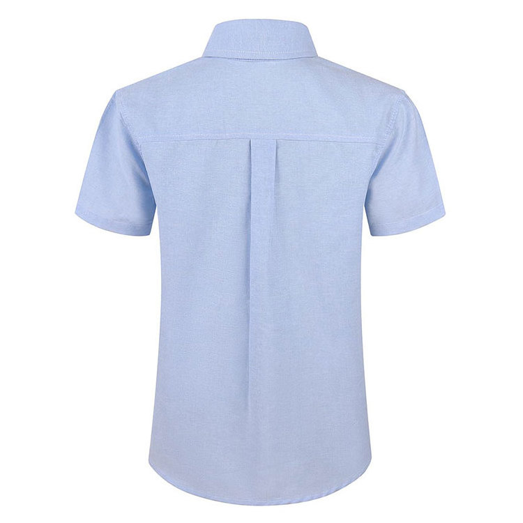 Custom Embroidery Style Summer Mens Oxford Work Shirts Short Sleeve Mens Formal Button Down Shirts