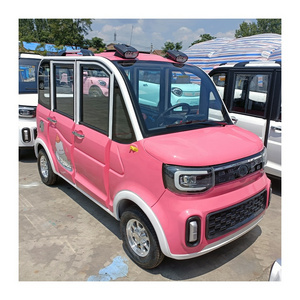 Low Speed Pink Tiny EV New Energy Vehicles for Adult / E Car Small 4 Wheeler Trending Mini 4 Seater Electric Scooter Car