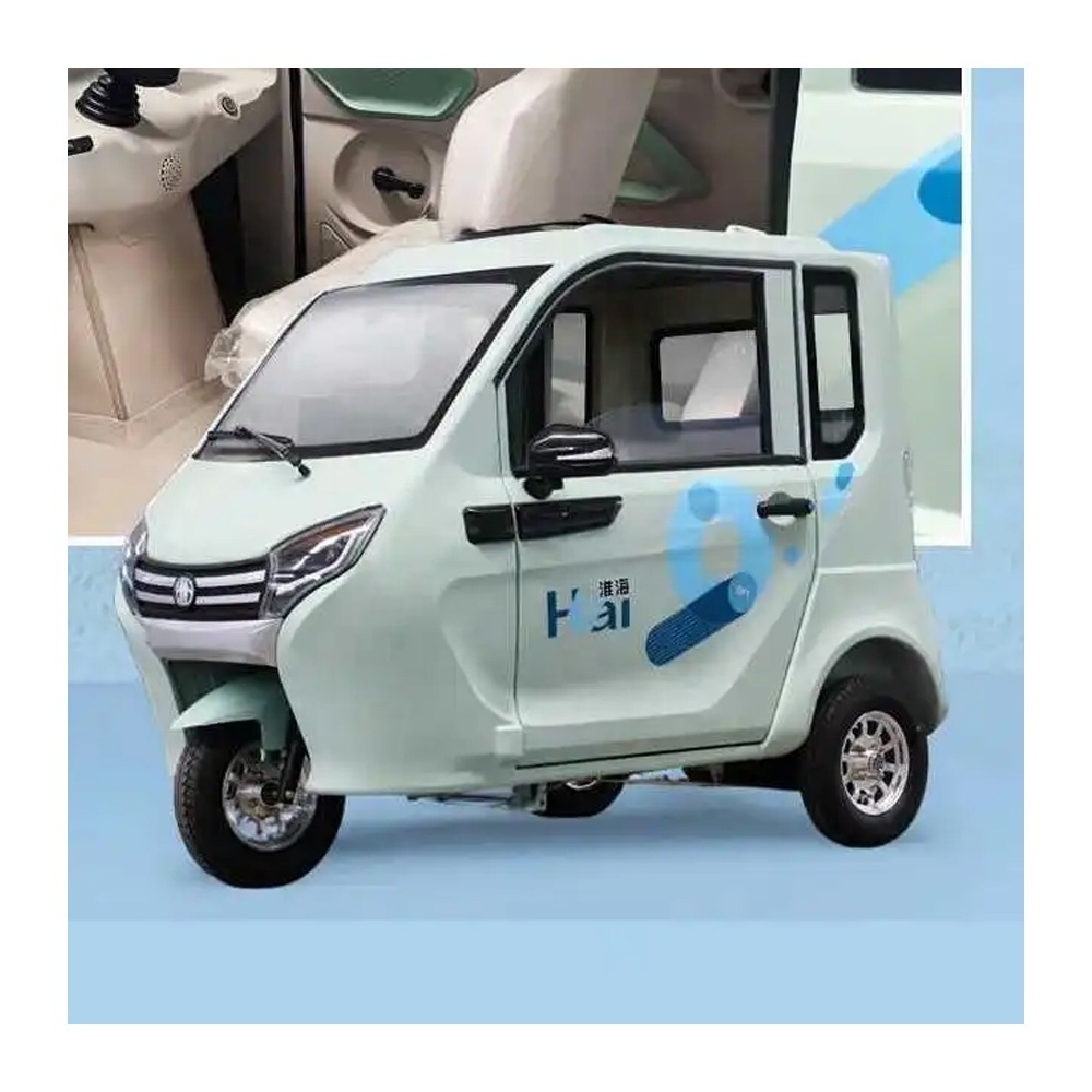 Rickshaw E Tricycle Motorcycle Bike with Passenger Seat / Luxurious Tuktuk Electric Micro 3 Wheel Car Tricycle for Adults