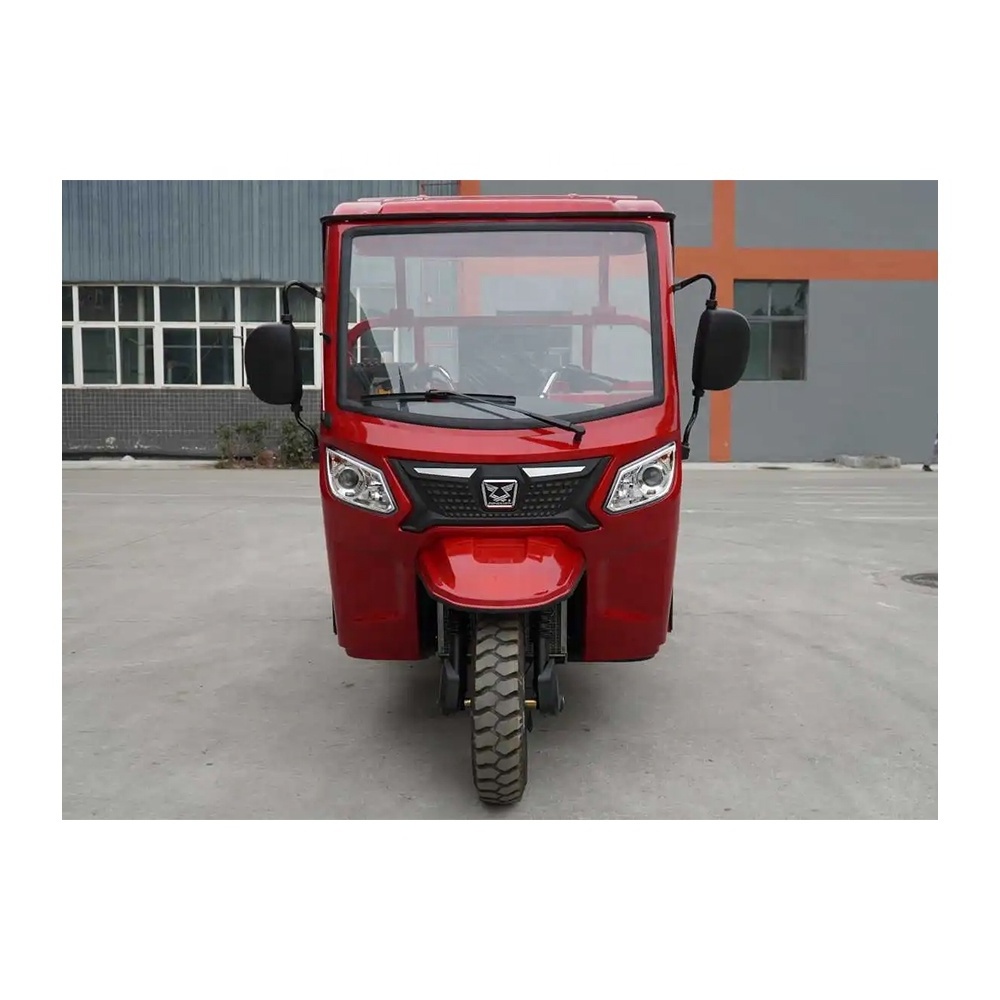 Heavy Duty Gasoline Three Wheel Motorized Tricycle for Sale / 250cc Big Wheel Rickshaw Ghana Motor King Power Cargo Tricycle